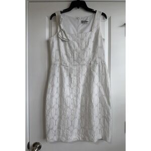 Danny & Nicole Women's White Sleeveless Lined Mini Dress Size 12